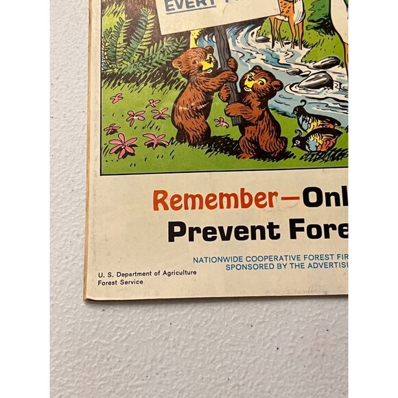 The True Story Of Smokey Bear 1950s U.S. Forestry Dept Comic Book - Picture 9 of 9